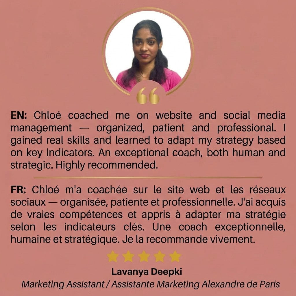 Client review on website and social media management coaching with CDigitalWorld